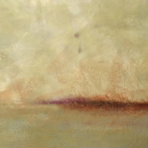 Closeup detail of zen abstract beach art "Whispering Waters," digital print by Victoria Primicias